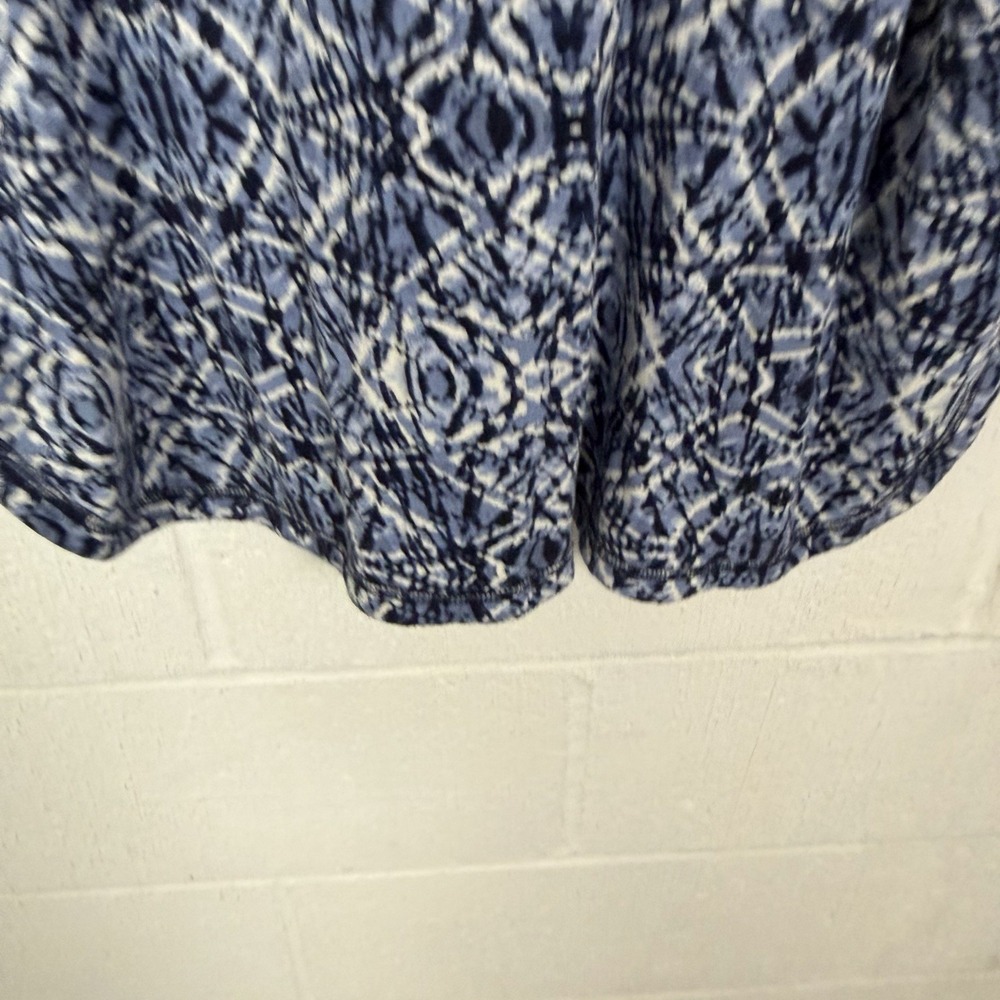 Sunday Womens Top Size 1X French Terry Blue Relaxed Fit Casual Boho Maximalist - Picture 6 of 14